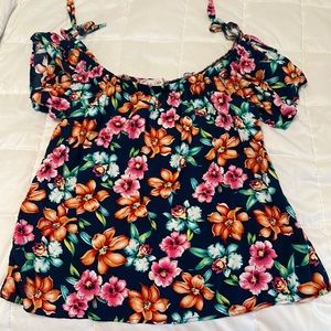 Multicolor flowers loose fit